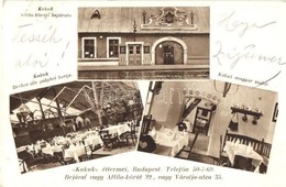 T2 Budapest I. Kakuk éttermei, Bejárat, Szoba Belső, Dréher Sör Polgári Kertje. Attila Körút 22. - Ohne Zuordnung