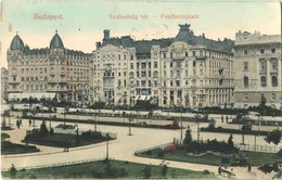 T2/T3 1908 Budapest V. Szabadság Tér, City Kávéház, üzletek. Taussig A. Kiadása  (EK) - Non Classés
