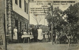 * T3 1915 Budapest XII. Farkasrét, Magasút (Magas-út), Krebesz József Vendéglője Az ördög Orom Mellett. Saját Termésű Bo - Ohne Zuordnung