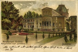 * T2/T3 1903 Budapest XIII. Margitszigeti Fürdőház. Litho (EK) - Ohne Zuordnung