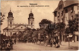 T2 1913 Debrecen, Református Nagytemplom és Alföldi Takarékpénztár Palota, üzletek - Ohne Zuordnung