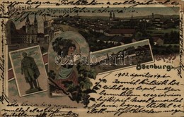 T3 1903 Sopron, Ödenburg; Várkerület, Domonkos Templom, Széchenyi István Szobor, Lány Szőlővel. Art Nouveau, Floral, Lit - Non Classés