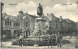 T2/T3 1917 Szekszárd, Garay Szobor, Bondy Lipót üzlete, Fiú Kerékpárral (EK) - Ohne Zuordnung