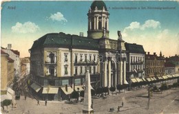 * T2/T3 Arad, Minorita Templom, Szentháromság Szobor, üzletek. Kerpel Izsó Kiadása / Church, Holy Trinity Statue, Shops  - Zonder Classificatie