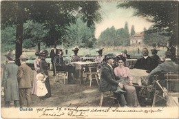 T2/T3 1905 Buziás, Vendéglő Kerthelyisége. Montázs / Restaurant Garden. Montage  (EK) - Ohne Zuordnung