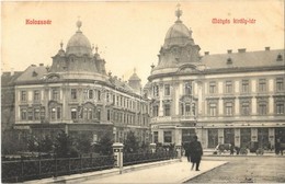 T2/T3 1909 Kolozsvár, Cluj; Mátyás Király Tér, Triesti Általános Biztosító Társaság Főügynöksége, Ifj. Graf Lőrinc üzlet - Non Classés