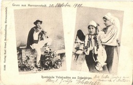 T3 Nagyszeben, Hermannstadt, Sibiu; Román Népviselet Erdélyben / Rumänische Volkstrachten Aus Siebenbürgen. Verlag Karl  - Non Classés