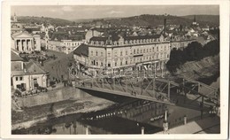 T2 1944 Nagyvárad, Oradea; Körösparti Részlet, Híd, üzletek / Cris River, Bridge, Shops - Ohne Zuordnung