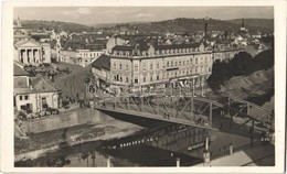 T2 1944 Nagyvárad, Oradea; Körösparti Részlet, Híd, üzletek / Cris River, Bridge, Shops - Non Classés