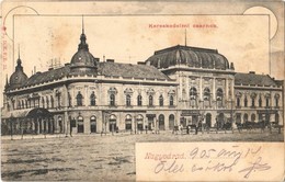 T2/T3 1905 Nagyvárad, Oradea; Kereskedelmi Csarnok, Nádor Henrik, Silberstein, Jung Ferenc üzlete. I. D. K. F. E. 22. /  - Ohne Zuordnung