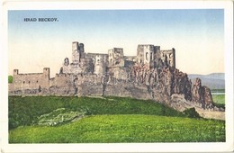 * T2/T3 Beckó, Beczkó, Beckov; Beckó Vára A Vágvölgyben. Kiadja Schwarcz Vilmos / Beckovsky Hrad, Povazie / Castle Ruins - Autres & Non Classés