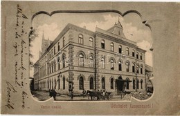 T2/T3 1907 Losonc, Lucenec; Városi Szálló, építkezés. Redlinger Ignác Kiadása / Hotel, Construction. Art Nouveau (Rb) - Other & Unclassified