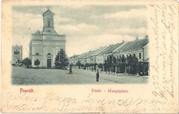 * T3 1900 Poprád (Magas-Tátra, Vysoké Tatry); Fő Tér, Templom / Main Square, Church (kis Sarokhiány / Small Corner Short - Sonstige & Ohne Zuordnung