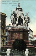 T2/T3 1912 Pozsony, Pressburg, Bratislava; Mária Terézia Szobor / Statue (EK) - Autres & Non Classés