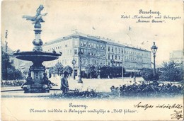 T3 1902 Pozsony, Pressburg, Bratislava; Hotel National Und Palugyais 'Grüner Baum' / Nemzeti Szálloda és Palugyai Vendég - Autres & Non Classés