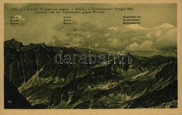 ** T1 Tátra, Vysoké Tatry; Vyhlad S Velkej Vysokej Na Západ, Kriván, Hrubo, Koprovsky Stit / Kilátás A Tátra-csúcsról Ny - Sonstige & Ohne Zuordnung