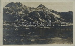 T1/T2 1917 Tátra, Vysoké Tatry; Fehértó A Fehér-tavi-csúccsal / Jahnaci Stit / Lake, Mountain Peak - Autres & Non Classés