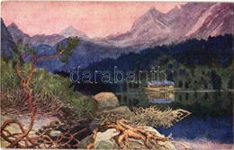 ** T2 Tátra, Tatry; Strbské Pleso, Popradské Pleso, Mailáthova útulna / Csorbató, Poprádi-tó, Menedékház / Lake, Mountai - Autres & Non Classés