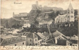 * T3 1905 Trencsén, Trencín; Vár és Templom / Castle And Church (Rb) - Autres & Non Classés