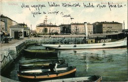 T2 1907 Fiume, Rijeka; Molo Adamich / Port, Steamship, Boats - Autres & Non Classés