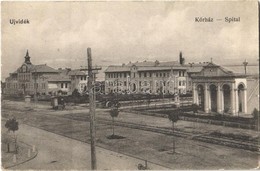 ** T2 Újvidék, Novi Sad; Kórház, útépítés úthengerrel / Spital / Hospital, Street Construction With Road Roller - Ohne Zuordnung