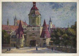 ** T2/T3 Krems An Der Donau, Steiner Tor / City Gate, Art Postcard S: Otto Luhde (15,1 Cm X 10,9 Cm) (EK) - Sonstige & Ohne Zuordnung