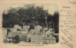 T1/T2 1899 Salzburg, Veste Hohensalzburg Und Festungsbahn / Castle, Funicular. Stengel & Co. 1384. - Sonstige & Ohne Zuordnung