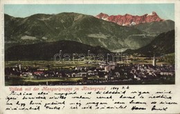 T2 1900 Villach Mit Der Mangartgruppe Im Hintergrund / General View, Mountains - Autres & Non Classés