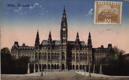 T2/T3 Wien, Vienna, Bécs I. Rathaus / Town Hall. B.K.W.II. I. TCV Card (worn Corners) - Autres & Non Classés