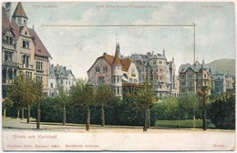 ** T2/T3 Karlovy Vary, Karlsbad; Villa Schäffler, Villa Silva-Savoy-Westend-Hotel, Villa Klemm. Leporellocard - Sin Clasificación