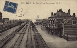 T2/T3 Ivry, La Gare D'Ivry-Chevaleret / Railway Station, Locomotive. TCV Card  (EK) - Sonstige & Ohne Zuordnung