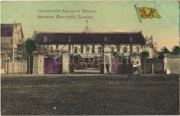 T2 1913 Tianjin, Tientsin; Japanische Kaserne / Japanese Barracks, Flag Of The Qing Dynasty - Unclassified