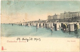 T3 1903 Borkum, Nordseebad Borkum, Am Strand / Beach, Bathers. M. Glückstadt & Münden (EB) - Zonder Classificatie