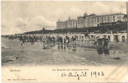 T3 1903 Borkum, Am Strande Bei Steigender Flut / On The Beach With Rising Tide, Bathers. Reinicke & Rubin (fa) - Non Classés