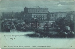 * T2/T3 1898 Hannover, Georgsplatz Mit Theater / Theatre, Square. Phot. & Verlag Karl F. Wunder (EK) - Ohne Zuordnung