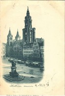 * T4 1898 Heilbronn, Kilianskirche / Church, Market Vendors (cut) - Non Classés