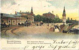 T3 1905 Moscow, Moskau, Moscou; Vue Generale Du Pont Kamennoy / Bolshoy Kamenny Bridge, Horse-drawn Tram. Knackstedt & N - Andere & Zonder Classificatie