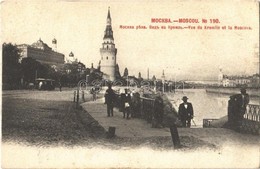 T2/T3 1903 Moscow, Moskau, Moscou; Vue Du Kremlin Et La Moscova / Kremlin, Moskva River, Horse-drawn Tram. Phototypie Sc - Sonstige & Ohne Zuordnung