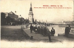 T2/T3 1903 Moscow, Moskau, Moscou; Vue Du Kremlin Et La Moscova / Kremlin, Moskva River, Horse-drawn Tram. Phototypie Sc - Andere & Zonder Classificatie