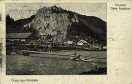 T2/T3 1907 Tibau, Ciben, Pappfalva (Carlibaba, Kirlibaba, Bukovina, Bucovina); Felspartie / Wooden Bridge (EK) - Sonstige & Ohne Zuordnung