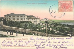 T2 1904 Turnu Severin, Szörényvár; Liceul Traian Cu Parcul Botanic / Lyceum, Park. TCV Card - Autres & Non Classés
