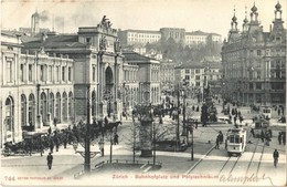 T3 1904 Zürich, Bahnhofplatz Und Polytechnikum / Railway Square, Trams (Rb) - Autres & Non Classés