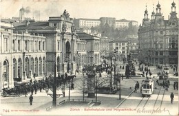 T3 1904 Zürich, Bahnhofplatz Und Polytechnikum / Railway Square, Trams (Rb) - Sonstige & Ohne Zuordnung
