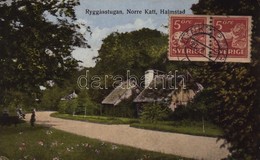 T2/T3 1923 Halmstad, Norre Katt, Ryggasstugan / Park, Cottage. TCV Card (EK) - Other & Unclassified