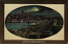 T2/T3 1913 Constantinople, Istanbul; Pont De Galata / Galata Bridge At Night - Autres & Non Classés