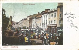T2/T3 1901 Lviv, Lwów, Lemberg; Rynek / Ringplatz / Square, Market, Shop (EK) - Sonstige & Ohne Zuordnung