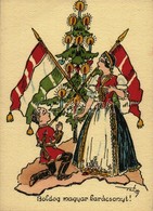 ** T1 Boldog Magyar Karácsonyt! / Hungarian Irredenta Christmas Art Postcard S: Pálffy - Sin Clasificación