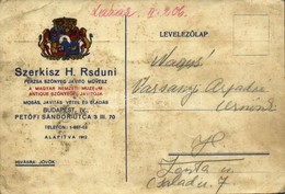 T3 1937 Szerkisz H. Rsduni Perzsa Szőnyeg Javító Művész. A Magyar Nemzeti Múzeum Antique Szőnyegei Javítója. Budapest, P - Sin Clasificación