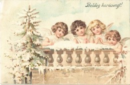 T2/T3 1900 Boldog Karácsonyt! / Christmas Greeting Art Postcard. Litho  (EK) - Ohne Zuordnung