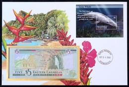 Kelet-karibi Államok/Dominika 1994. 5$ Felbélyegzett Borítékban, Bélyegzéssel T:I 
East Caribbean States/Dominica 1994.  - Ohne Zuordnung